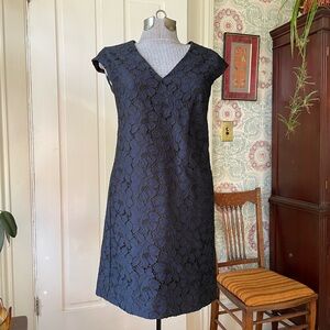 J. CREW Blue and black Lace Dress